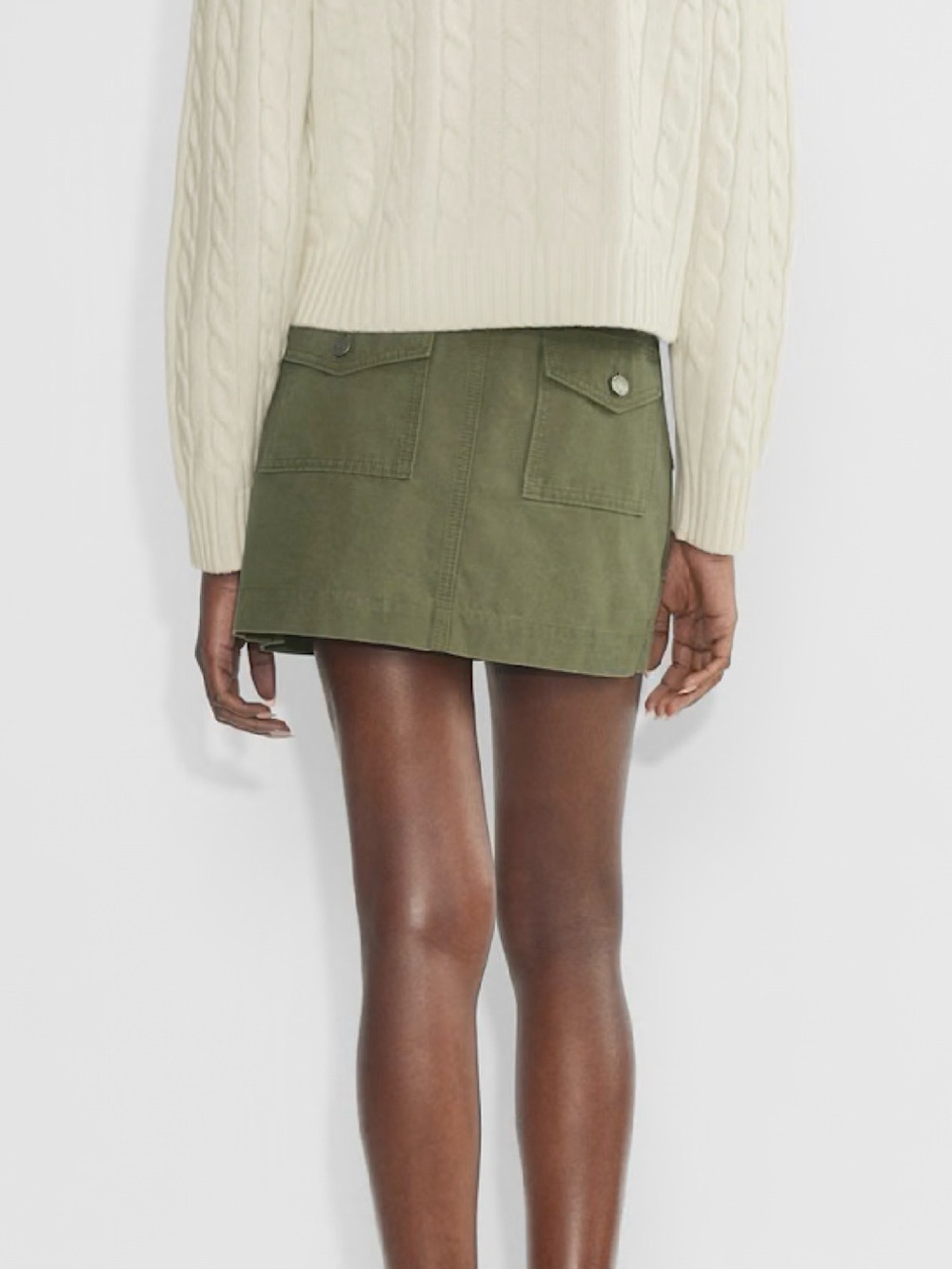 Aritzia Sunday Best Kaya Green Mini Cargo Skirt